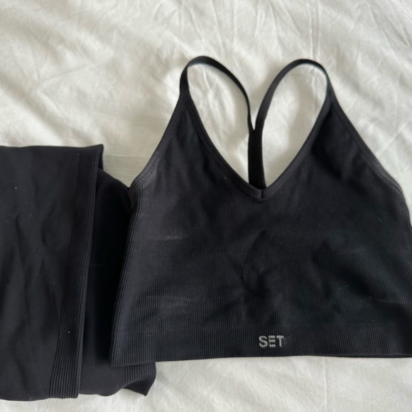 Set Active Full Leggings and Crop Set - Picture 1 of 3